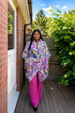 Amara Floral Luxury 2-Piece Kaftan Set – Pink