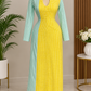 Green and yellow dress