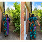 Amara Two-Tone Ankara Print jumpsuit