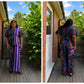 Amara Two-Tone African ankara and as oke Maxi jumpsuit