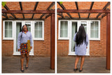 Ankara Patchwork Stripe shirt Dress