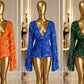 Adire long sleeve top