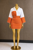 Aso oke two piece skirt set